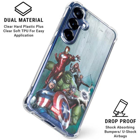 Marvel Avengers Assemble Galaxy S25 Clear Case